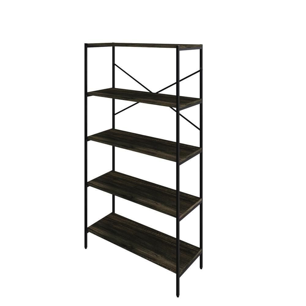 Estante C/05 Prateleiras 152x80x33cm Tub Tueh1585 Carvalho Dark - Carvalho Dark /