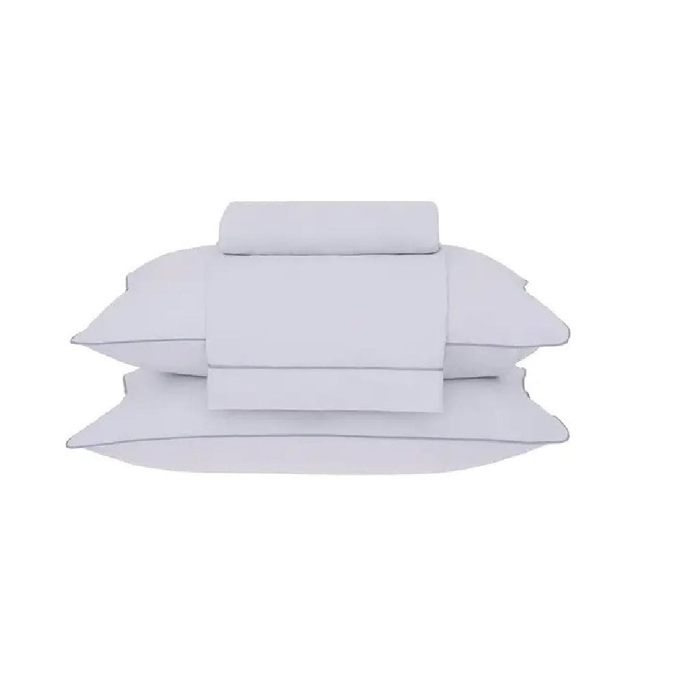 Jogo Cama King Buddemeyer 180 Fios Basic Percalle Cinza 020