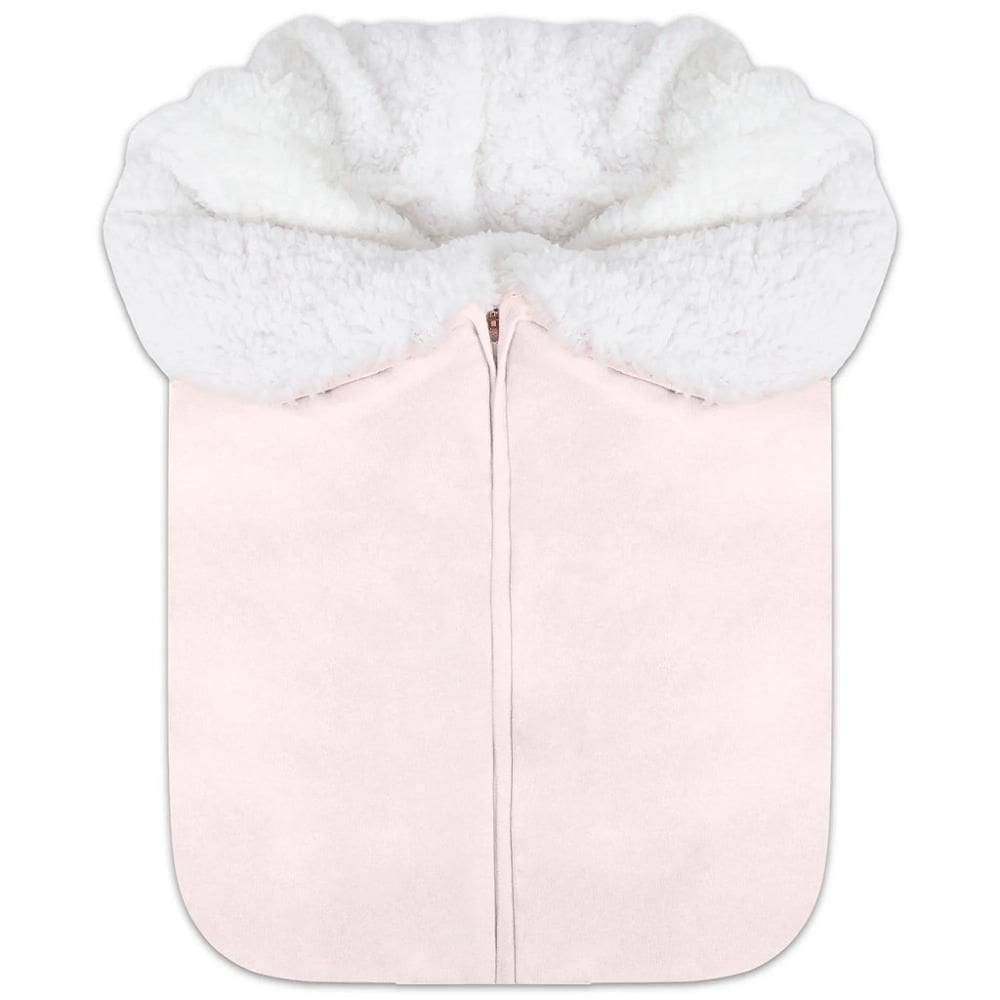 Porta Bebê Hug Forrado Com Lã De Carneirinho Rosa Claro