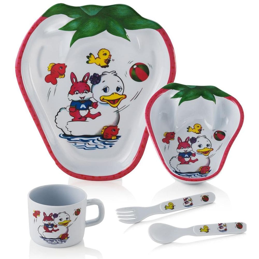 Kit Prato Para Refeição Baby Style Morango