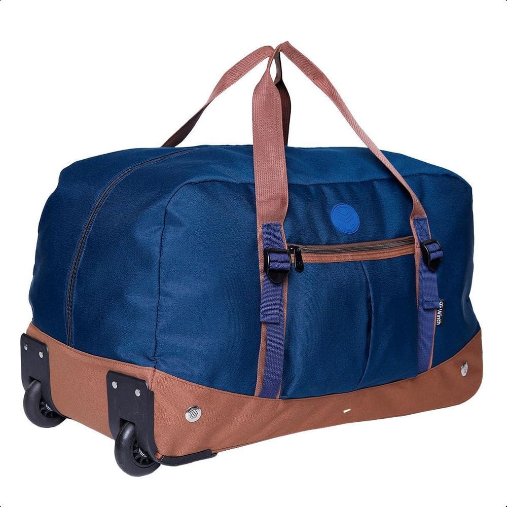 Bolsa Mala Sacola De Viagem Com Rodas Reforçada - Azul