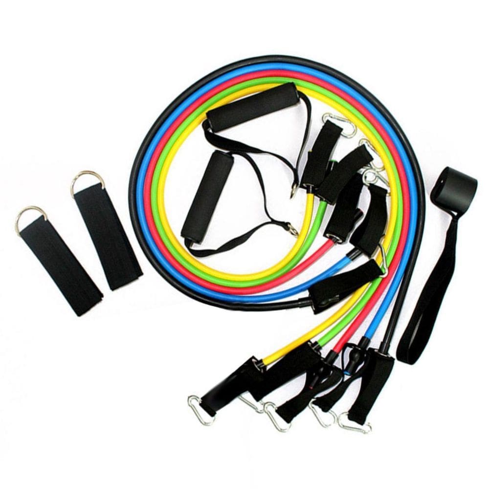 Kit 12 Itens Para Treino Funcional Elástico Extensor