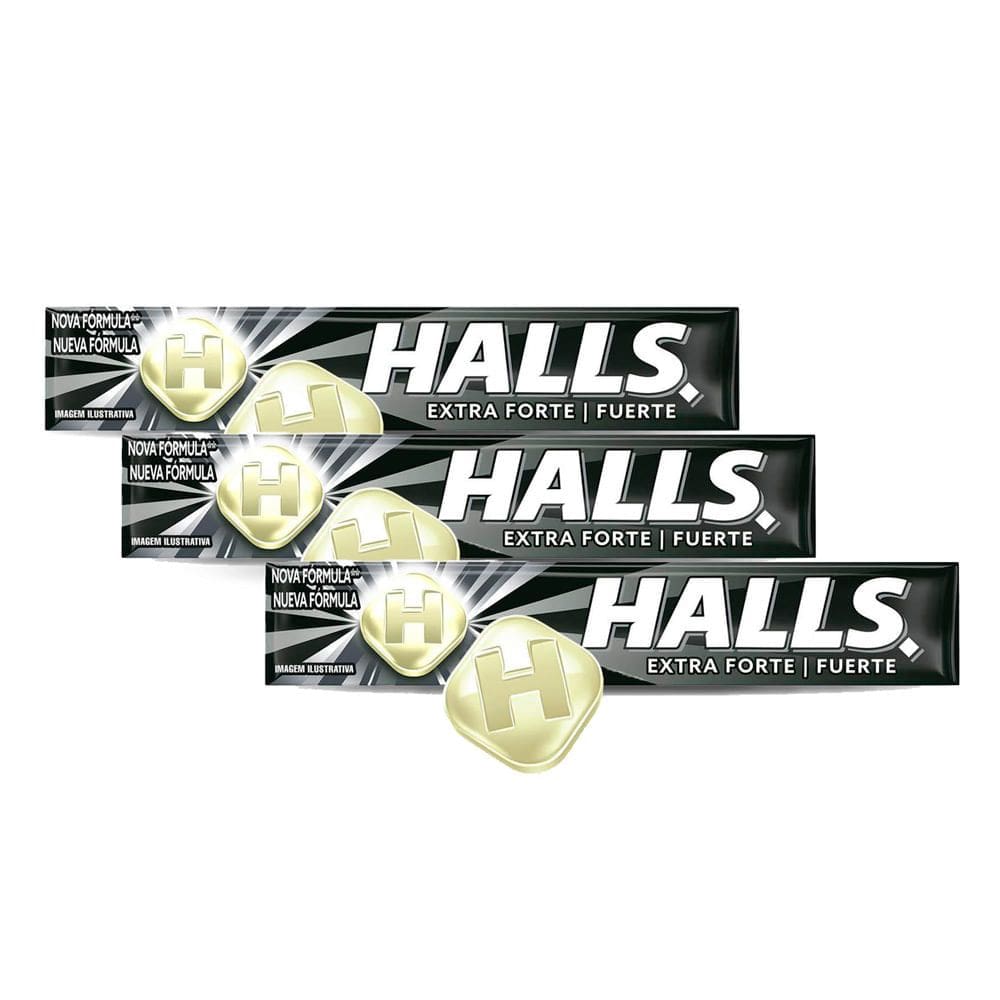 Kit 3 Bala Halls Extra Forte 27,5g