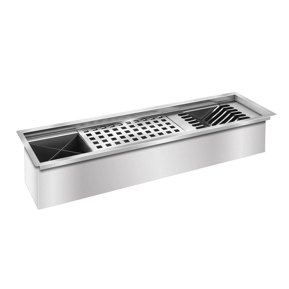 Calha Canal Embutido Escorredor Cozinha Umida 75cm Inox 304