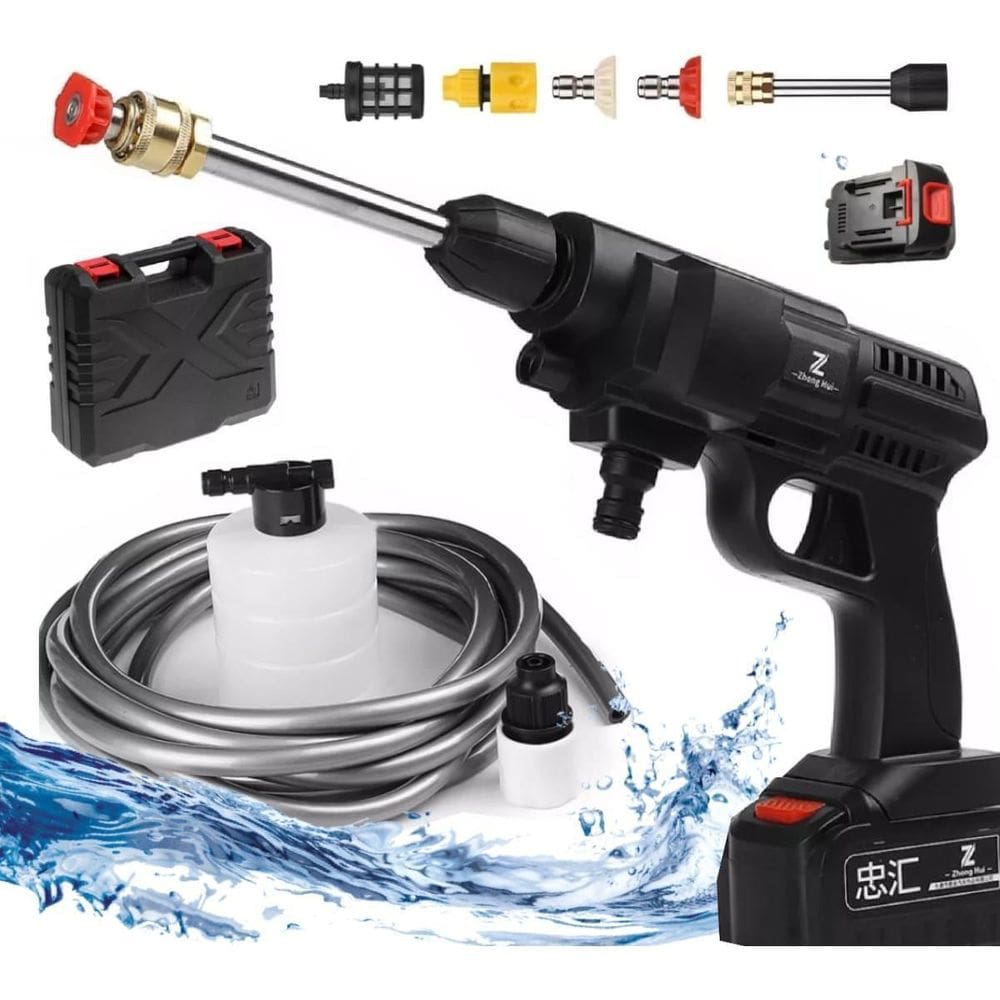 Lavadora Alta Pressão Recarregável Portátil