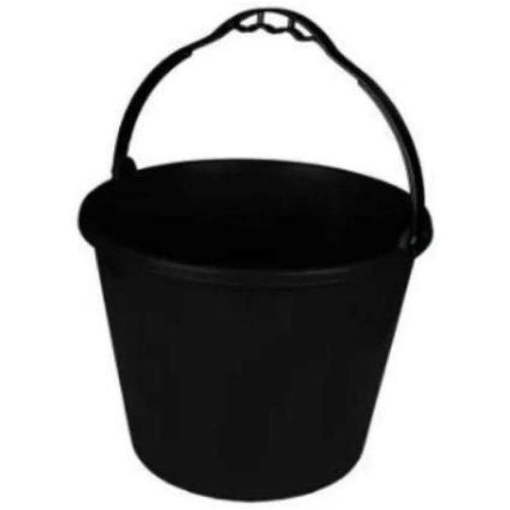 Balde Plástico Preto- 12 Lts