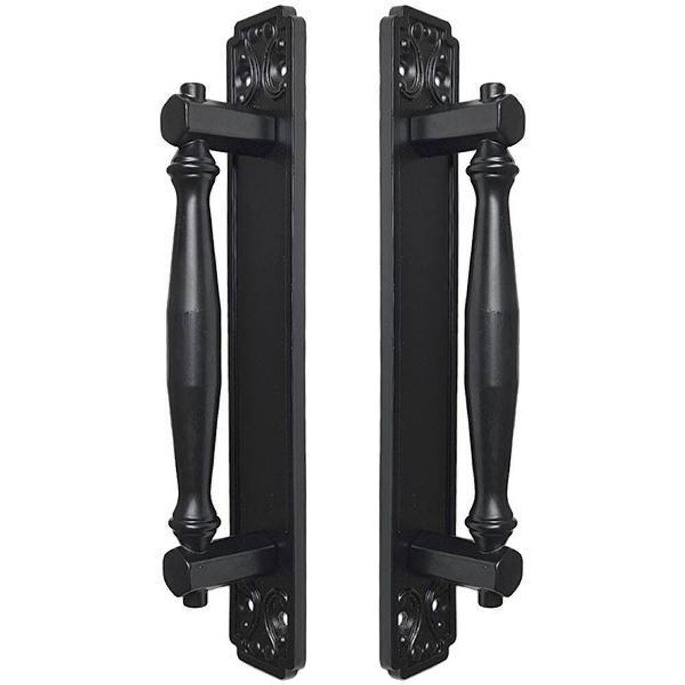 Puxador Duplo Strauss 250mm Preto Fosco Porta Pivotante