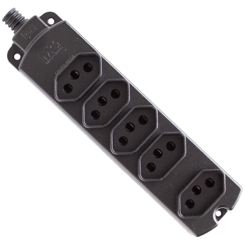 Tomada Barra 5 Posições Régua Extensão 10A 20A Margirius