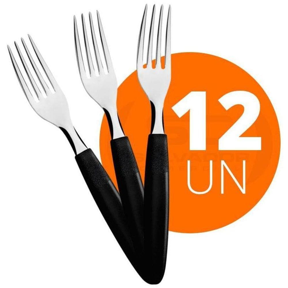 12 Garfos De Mesa Ipanema Lâmina Aço Inox Gptop  Tramontina