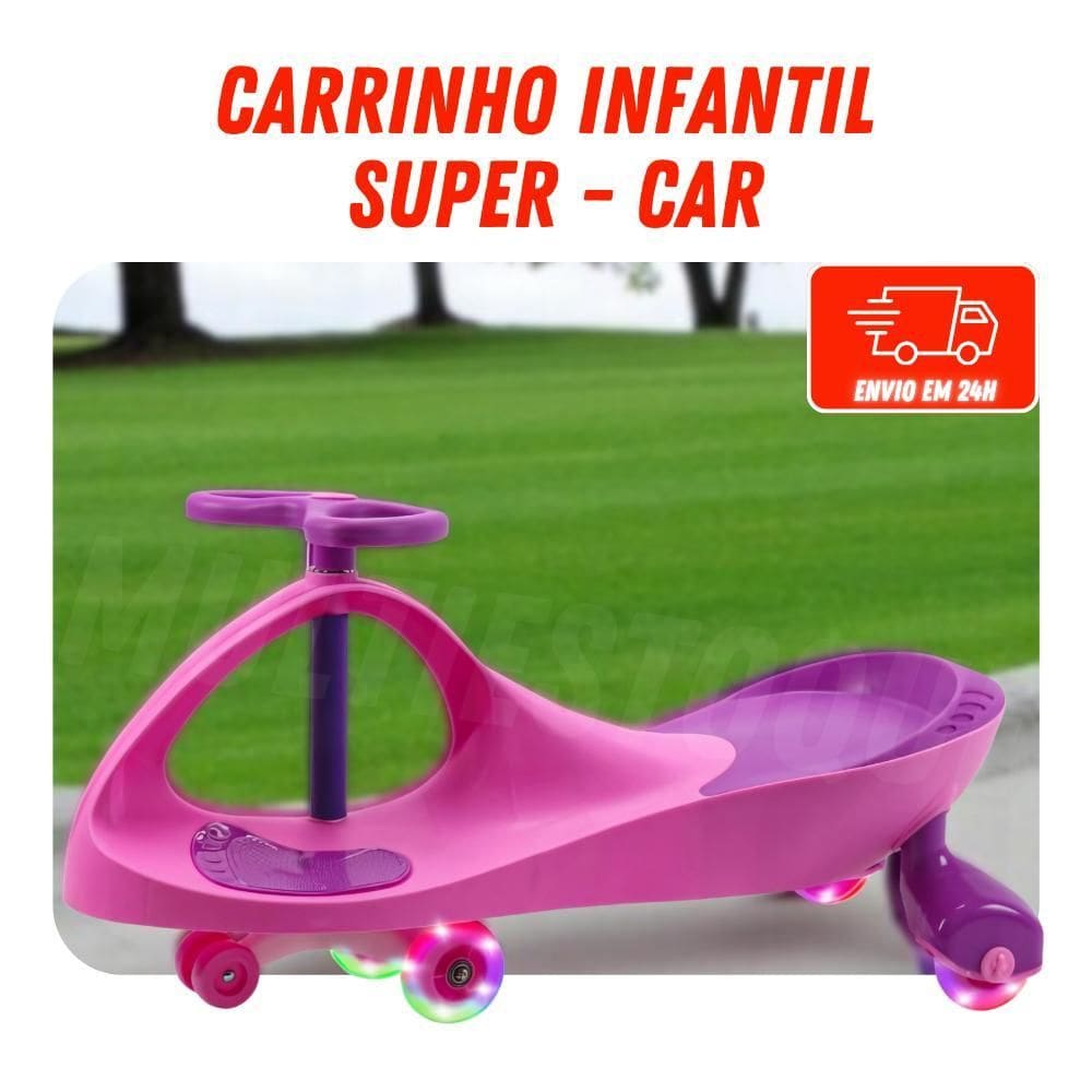 Carrinho Infantil Super Rosa E Roxo - Modelo