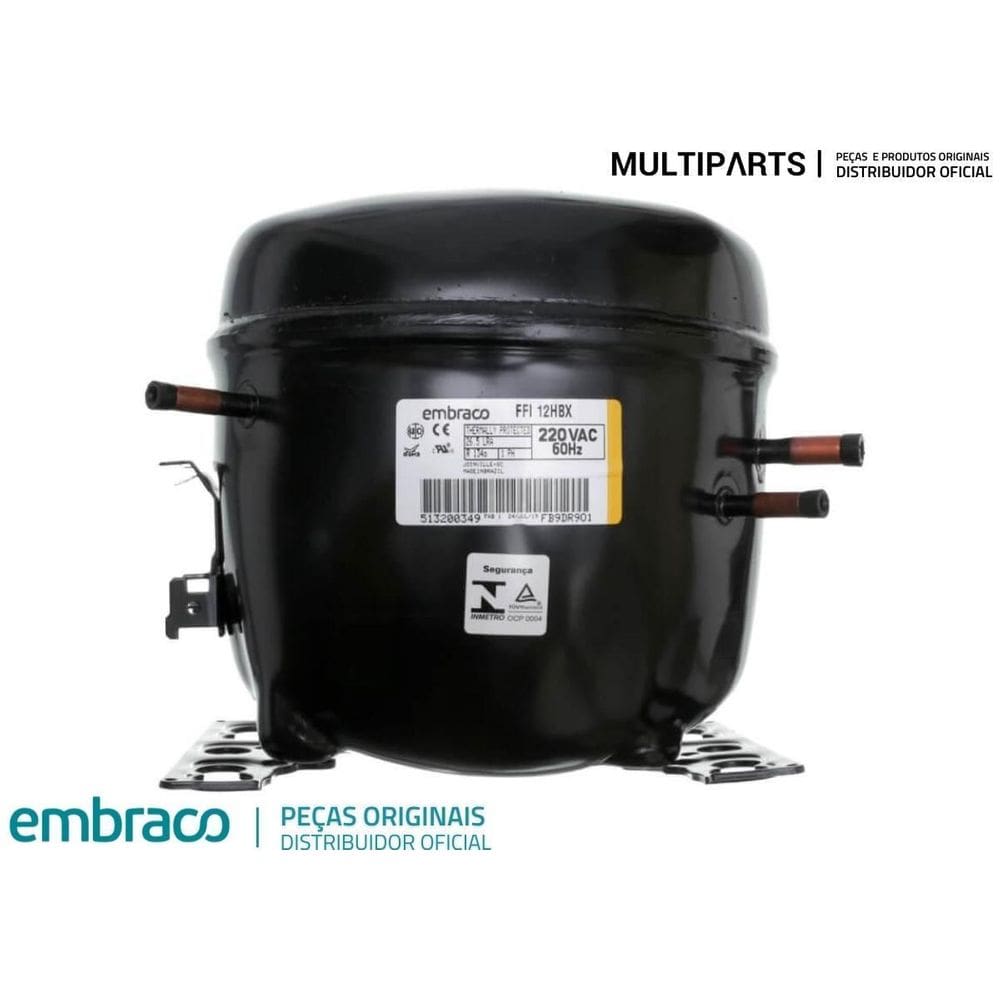 Compressor Embraco 1/3+ R-134 220V Ffi12Hbx Com Capacitor