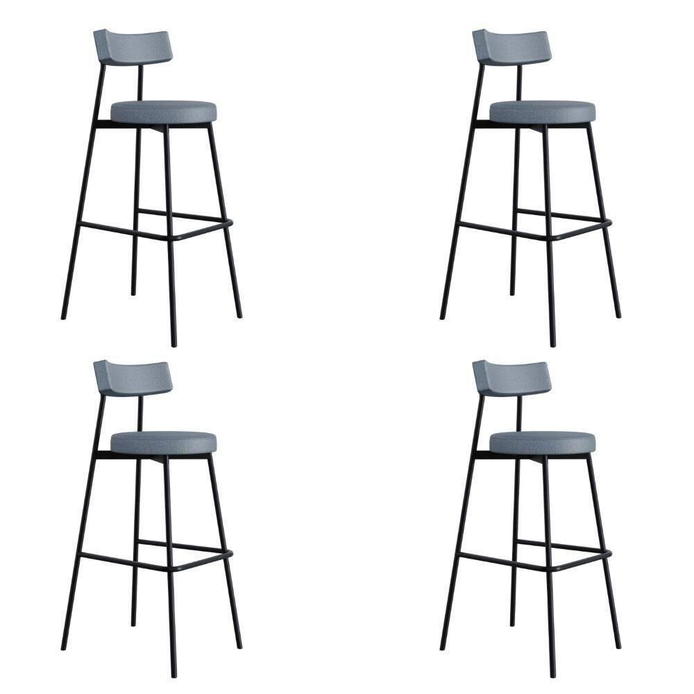 Banqueta Alta Stout Com 4 Unidades BQST7510.4 Cinza Corriente