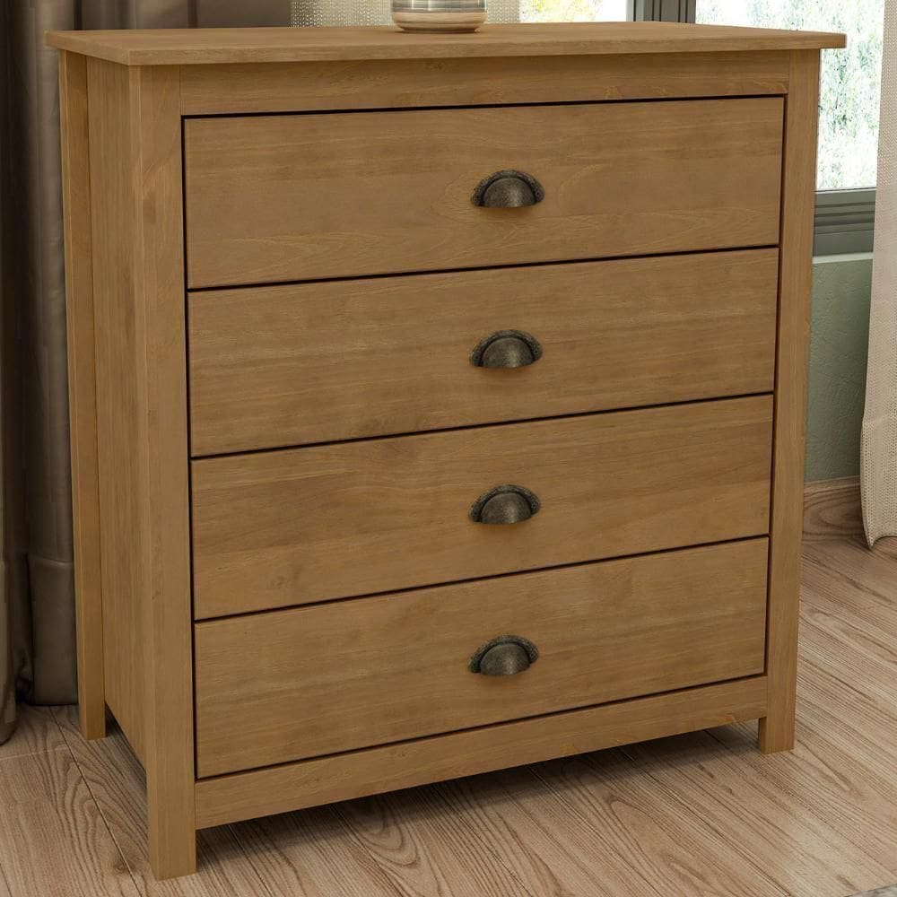Cômoda Para Quarto 80cm Com 4 Gavetas Lázio Freijó F07 - Mpozenato