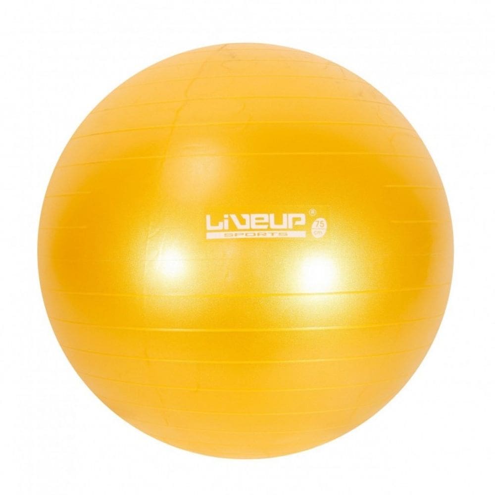 Bola Suiça Pilates LiveUp 75cm Amarela Premium LS3221 75PR
