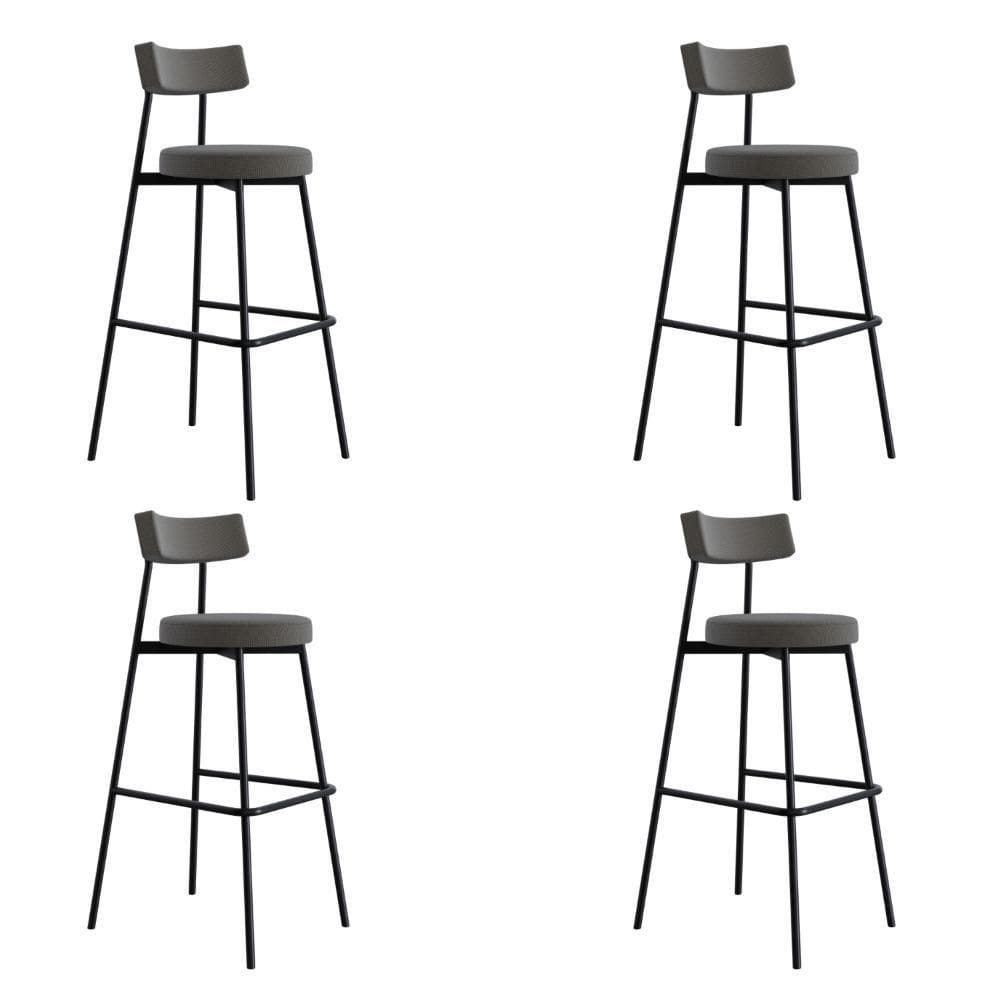 Banqueta Alta Stout Com 4 Unidades BQST7510.4 Fendi Cinza City