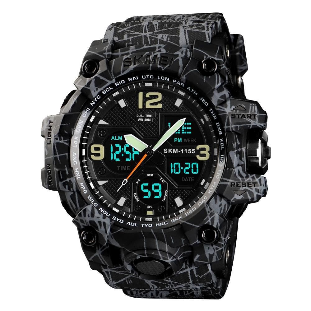 Relógio Masculino Skmei 1155 Digital Prova D`Água Negro Gris