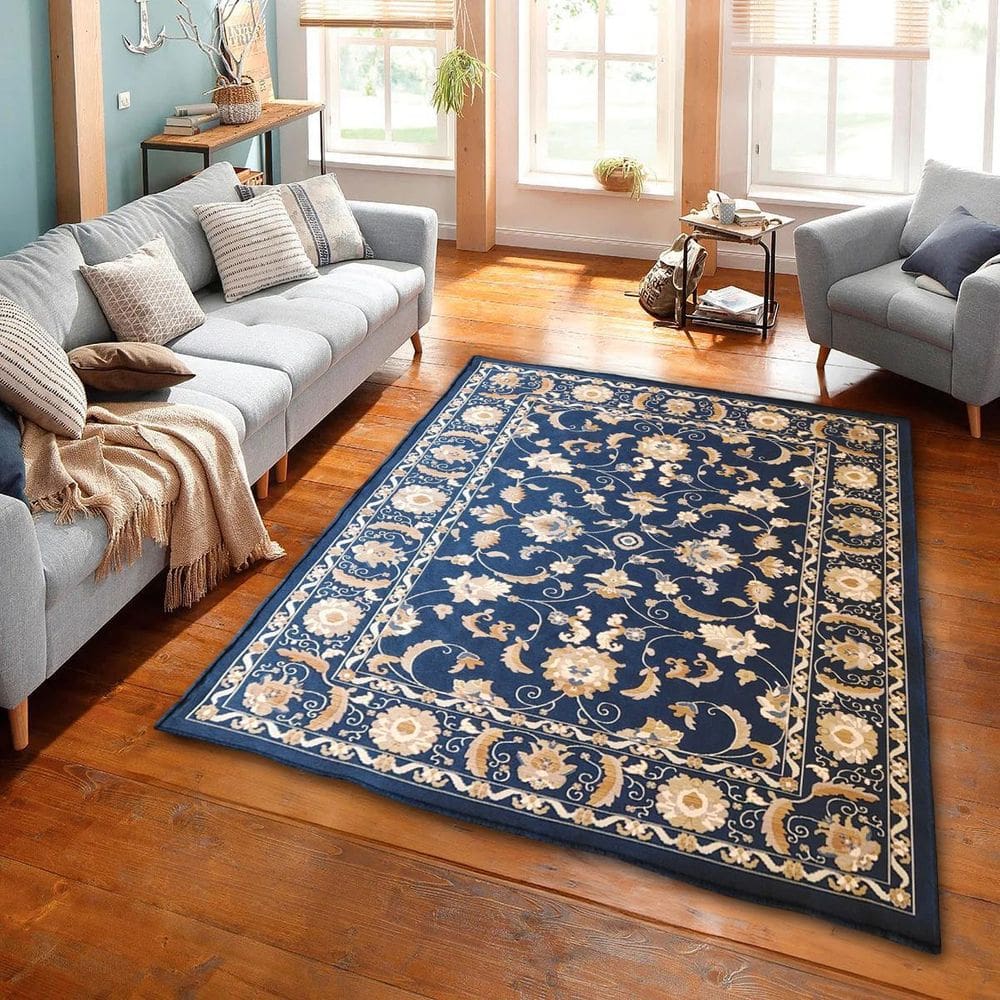 Tapete Sala Nobre 2,00X2,50 Antider Domani Petunia Azul