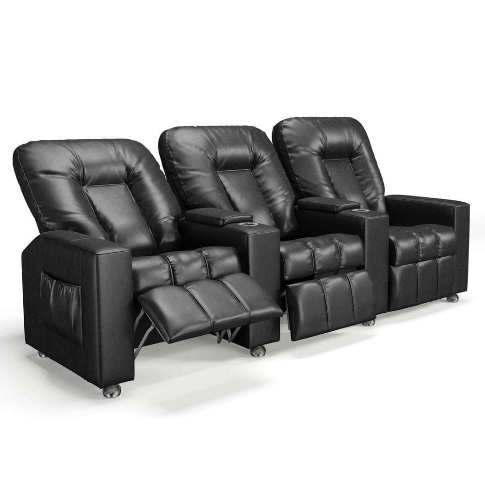 Poltrona Reclinável Para Cinema 3 Lugares Praddo Fh9 Pu Preto Mpozenato