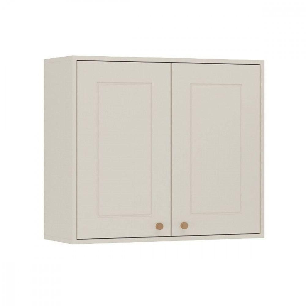 Armário Aéreo Tunisia 2 Portas Off White E Canelato Atualle