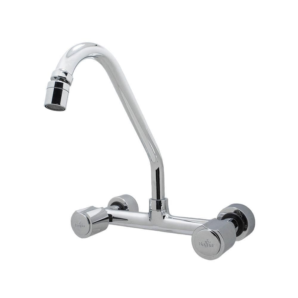 Torneira Cozinha Misturador Parede Cromado Metal Luxo