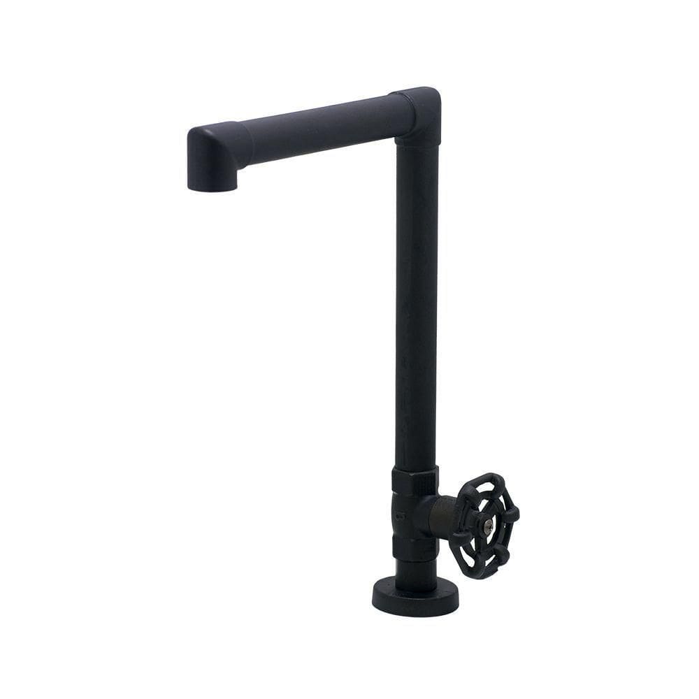 Torneira Pia Lavatório Banheiro Industrial Rustica Mesa Bancada Preto Fosco Metal Luxo