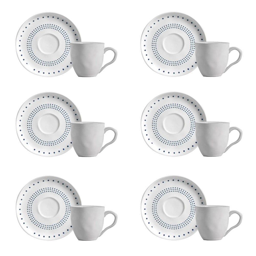 Conjunto de Xícara de Cafezinho com Pires 06 Peças Bio Astral Porto Brasil