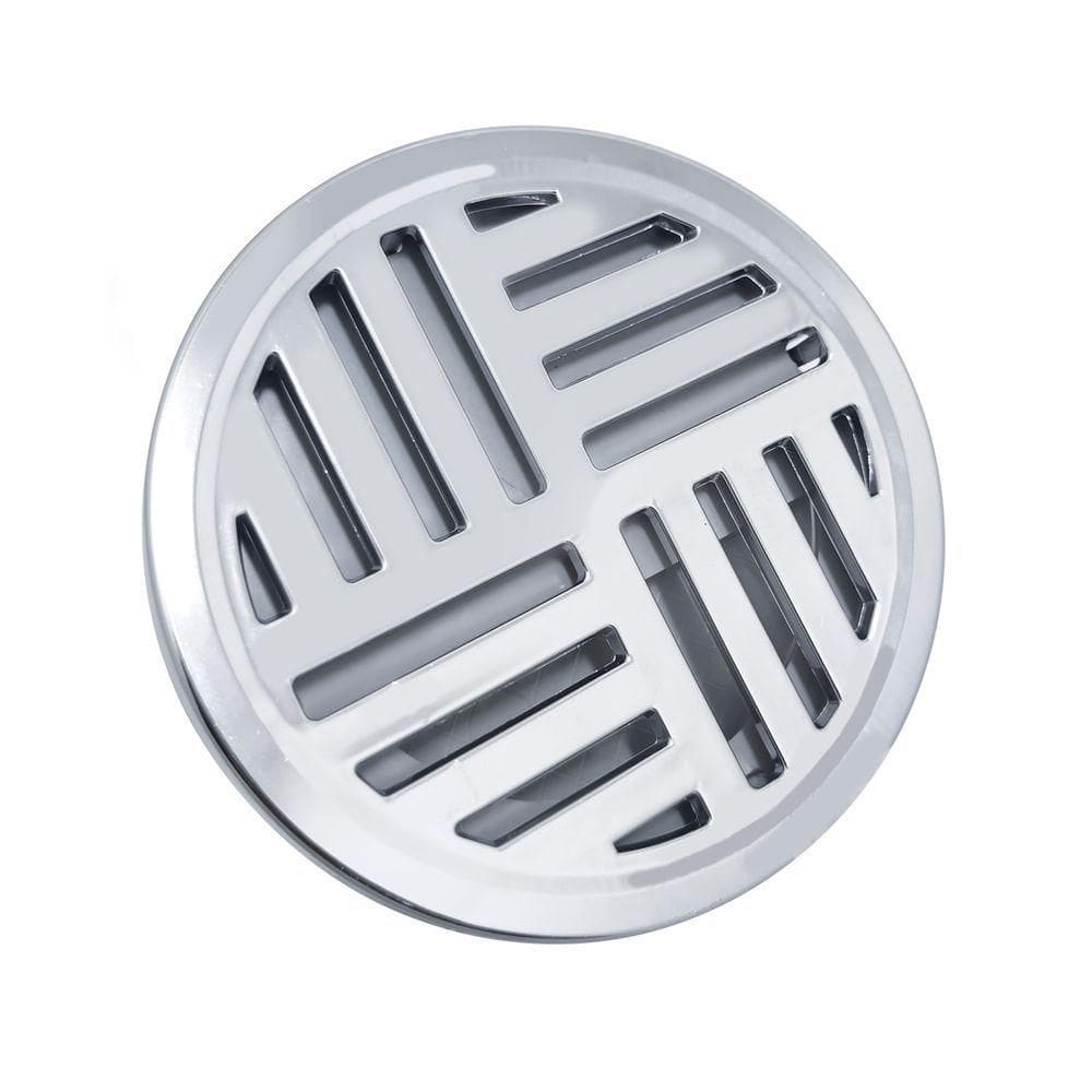 Ralo Grelha Anti-inseto Automático Inteligente Redondo 10x10cm Banheiro Lavatório Cromado Abs