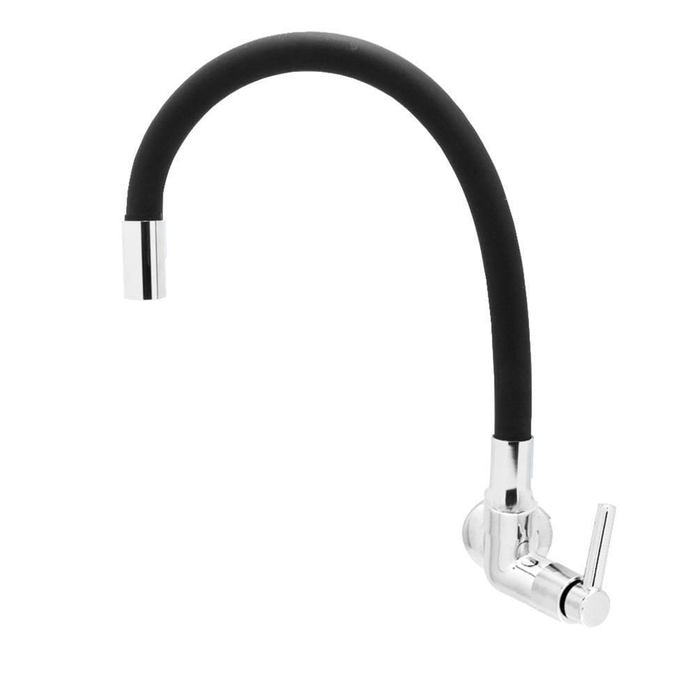 Torneira De Parede Cozinha Banheiro Gourmet Preto Flexível