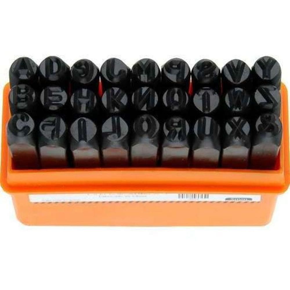 Marcador Alfabeto 5Mm Pino Punção Marcação Metal