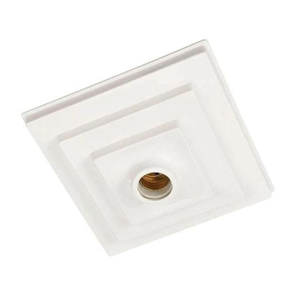 Plafon Decorativo Quadrado Soquete 16,5X16,5Cm Trioplast