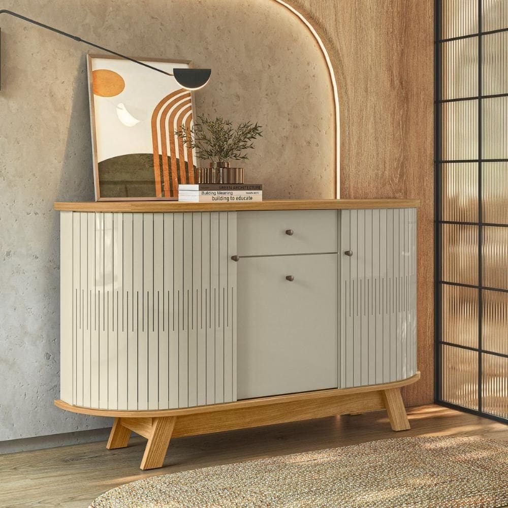 Kit Buffet E Cristaleira Viena Cumaru Opala