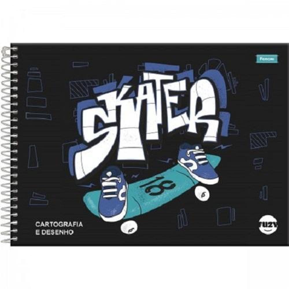 Caderno De Desenho Fuzy 80 Folhas - Menino