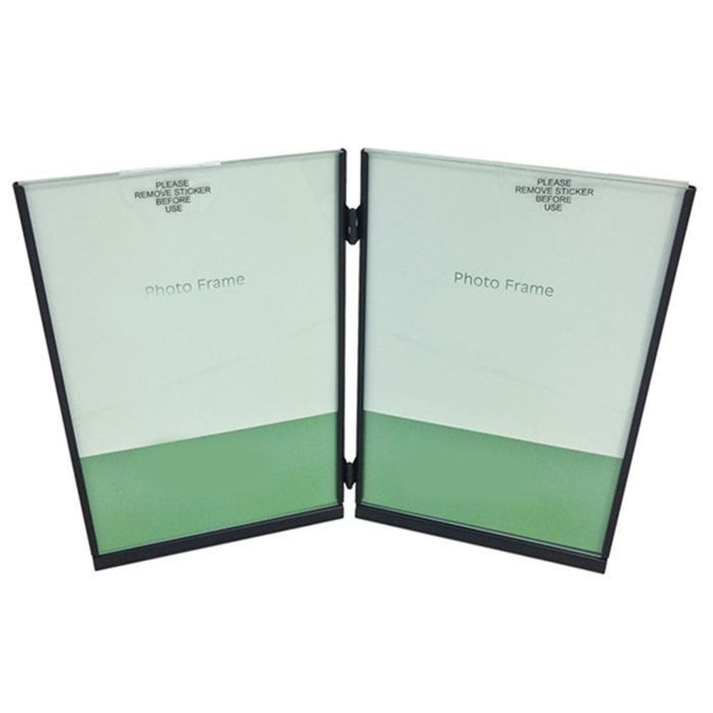Porta Retrato Duplo 10X15 Square Preto