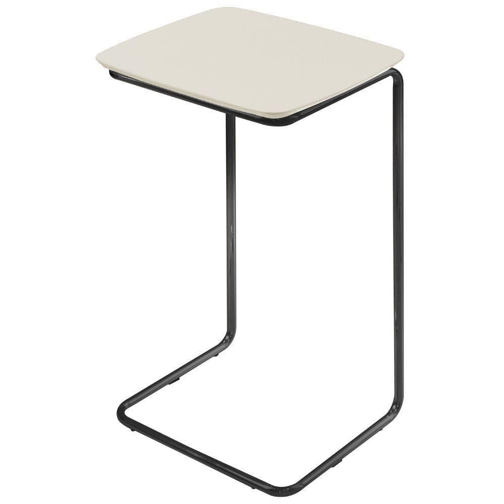 Mesa De Apoio Slim Off White Em Metal Preto