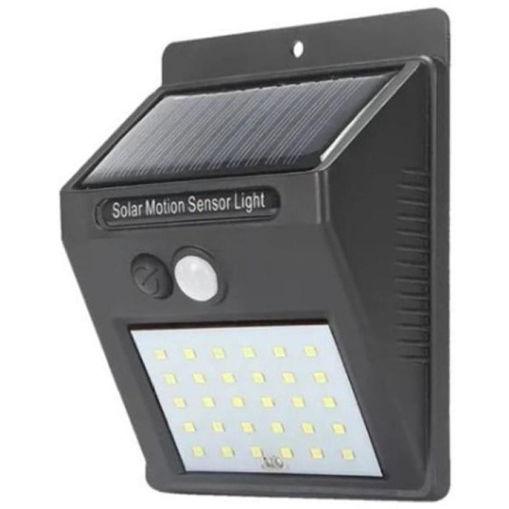 Luminária Solar Luz 30 LED com Sensor de Presença Automático