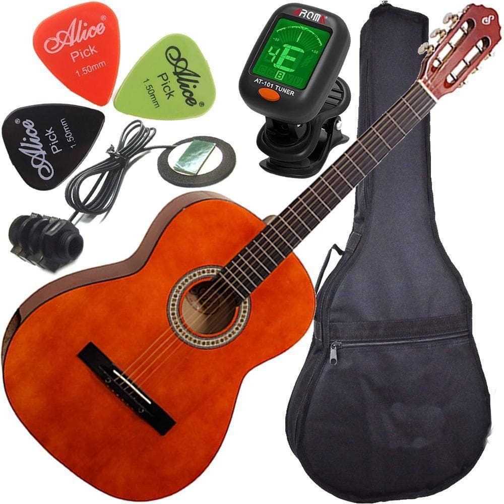 Kit Violão Giannini Eletroacústico Com Capa Afinador S14 Nt
