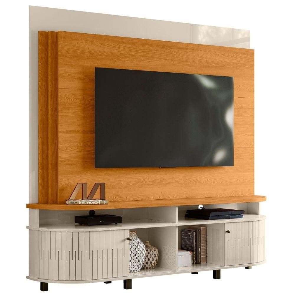 Estante Home Para 65 Polegadas Daytona Cinamomo Off White Madetec