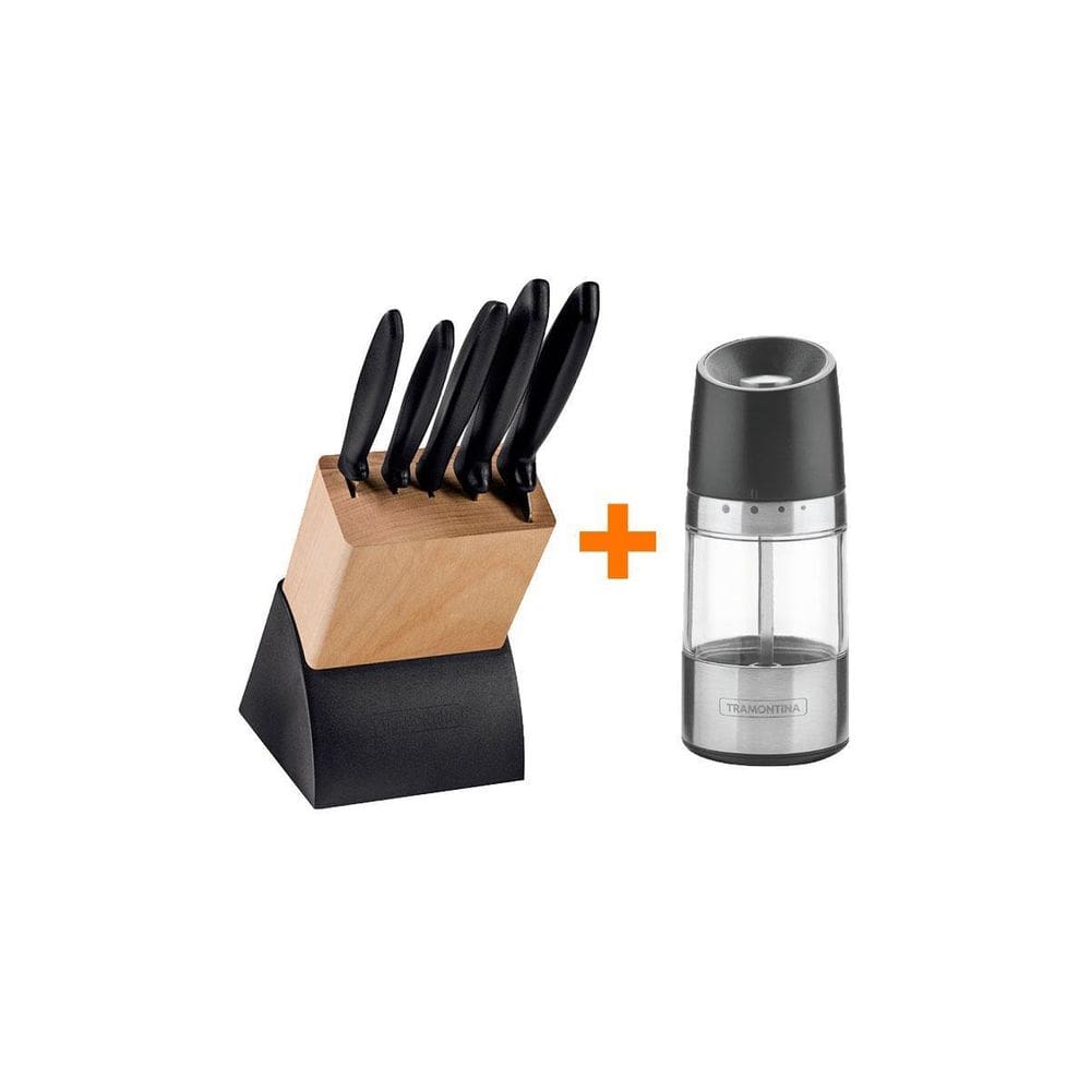Faqueiro Plenus 6 Pç + 1 Moedor Sal Ou Pimenta - Tramontina