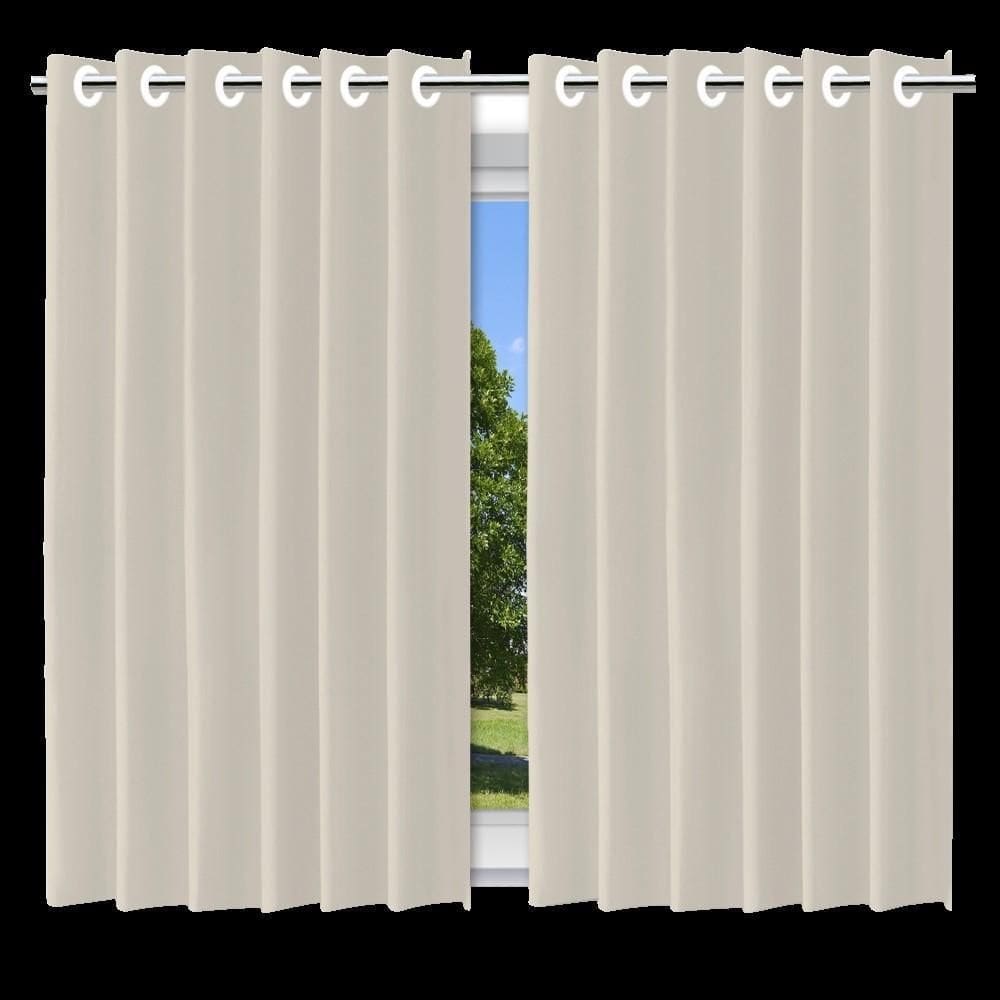 Cortina Blackout Bege Com Ilhós 280X180Cm