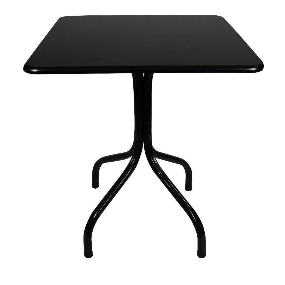 Mesa Moema 70x70 Preta Base Preta