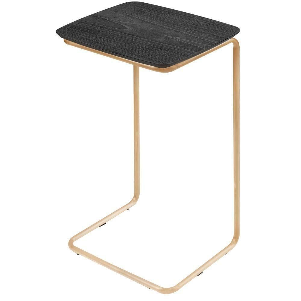 Mesa De Apoio Slim ébano Em Metal Ouro
