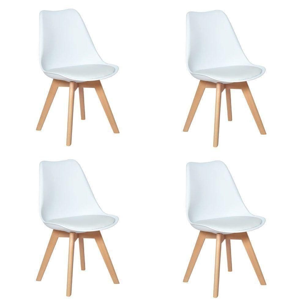 Kit - 4 X Cadeiras Leda - Branco