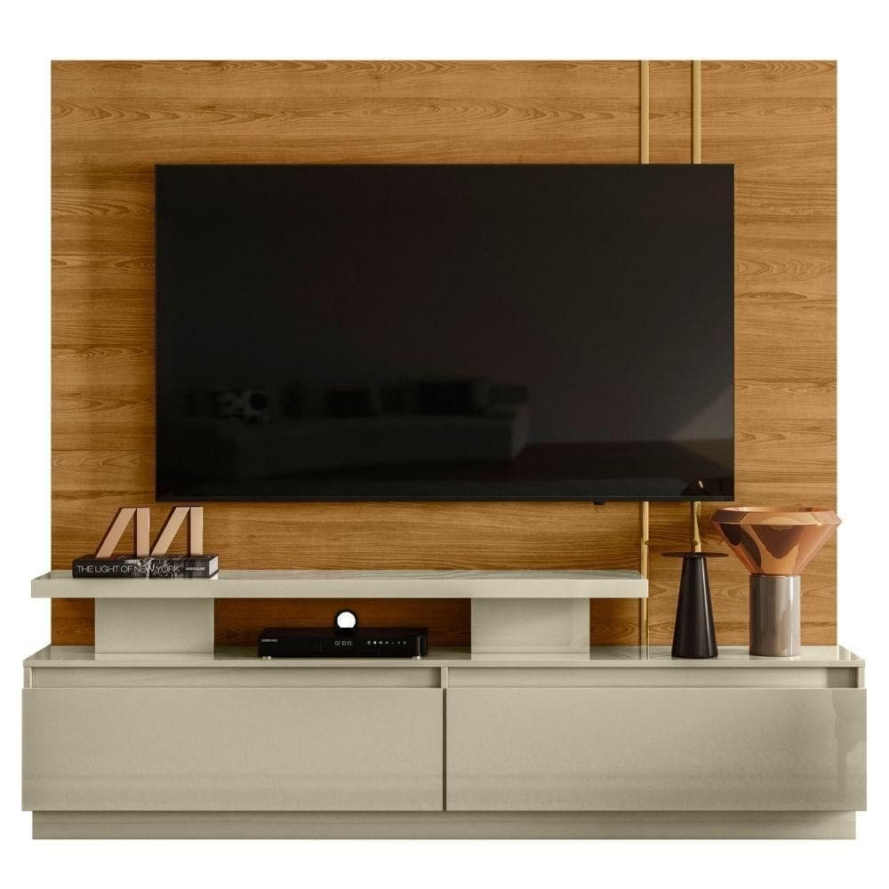 Estante Home Para 75 Polegadas New Apolo Cumaru Opala Madetec