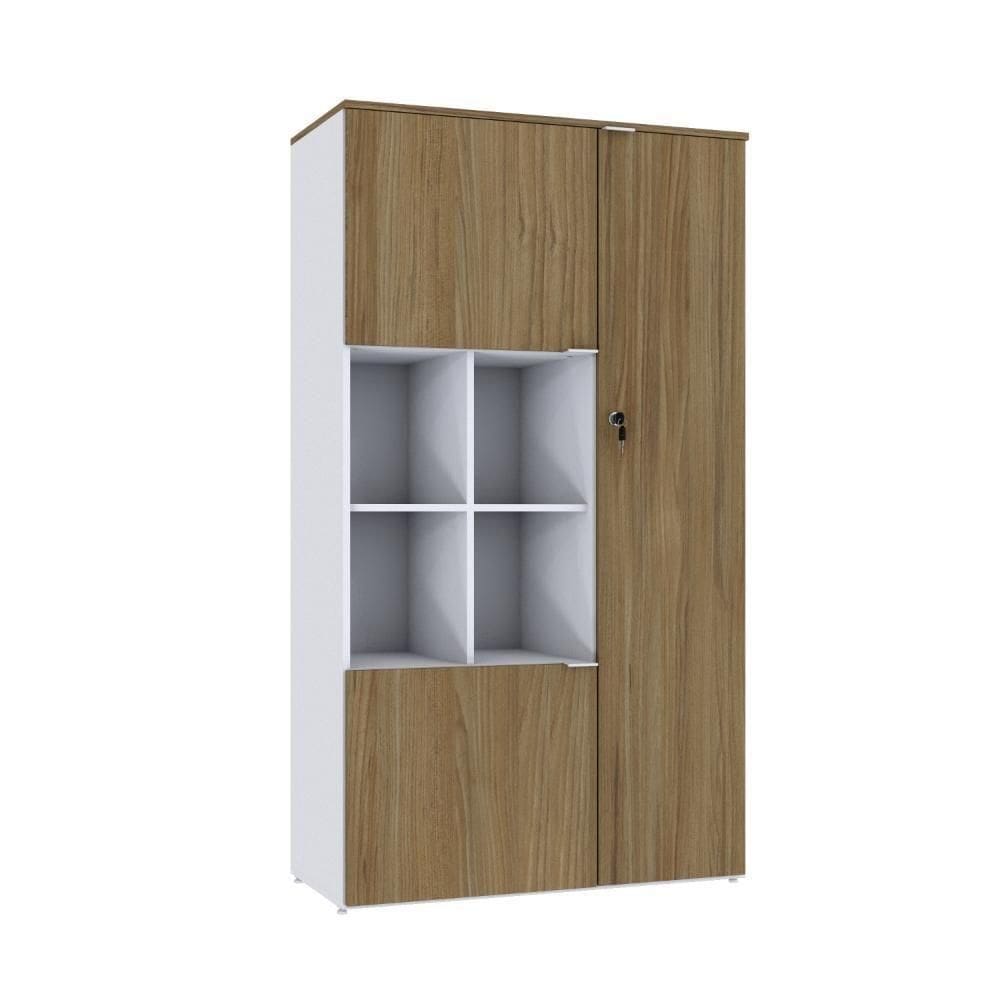 Armário Alto Com nicho E 03 Portas 161,5x90x42cm Wlan90 Com vermont Oak