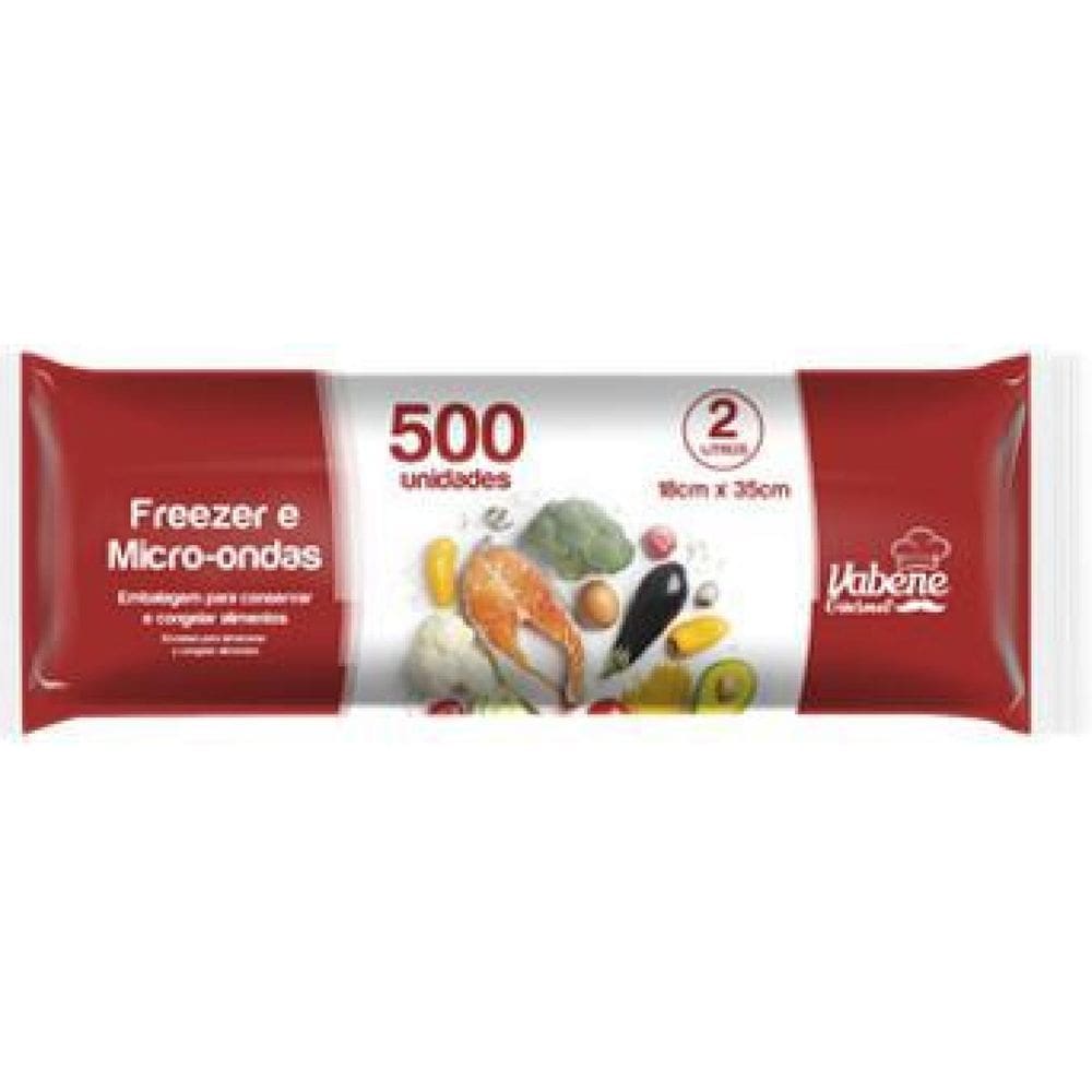 Saco Bonina Freezer 500 Unidades 18X35Cm Vabene 2l