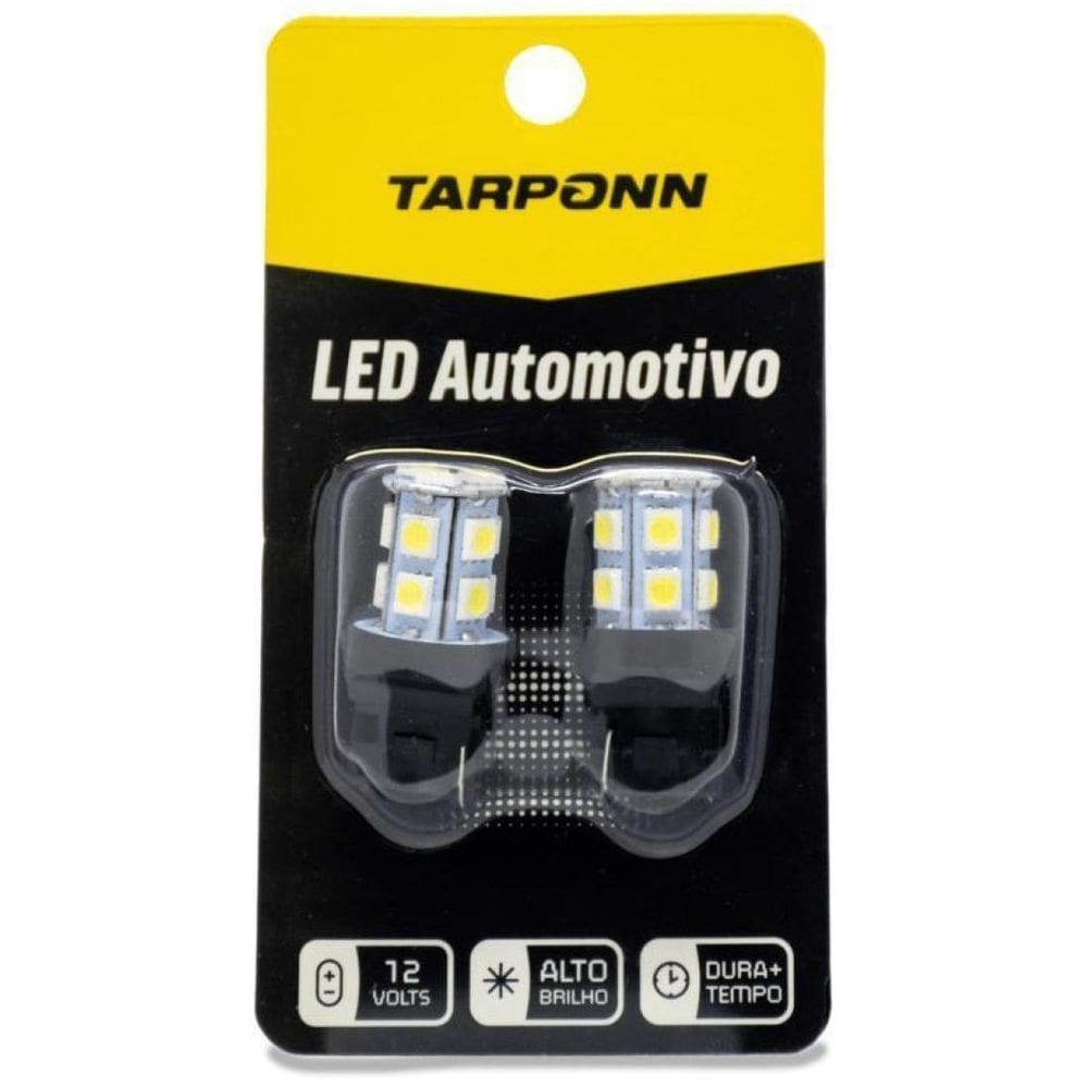 Par Lâmpada Led Ré Traseira Freio T20 1Polo 13 Leds