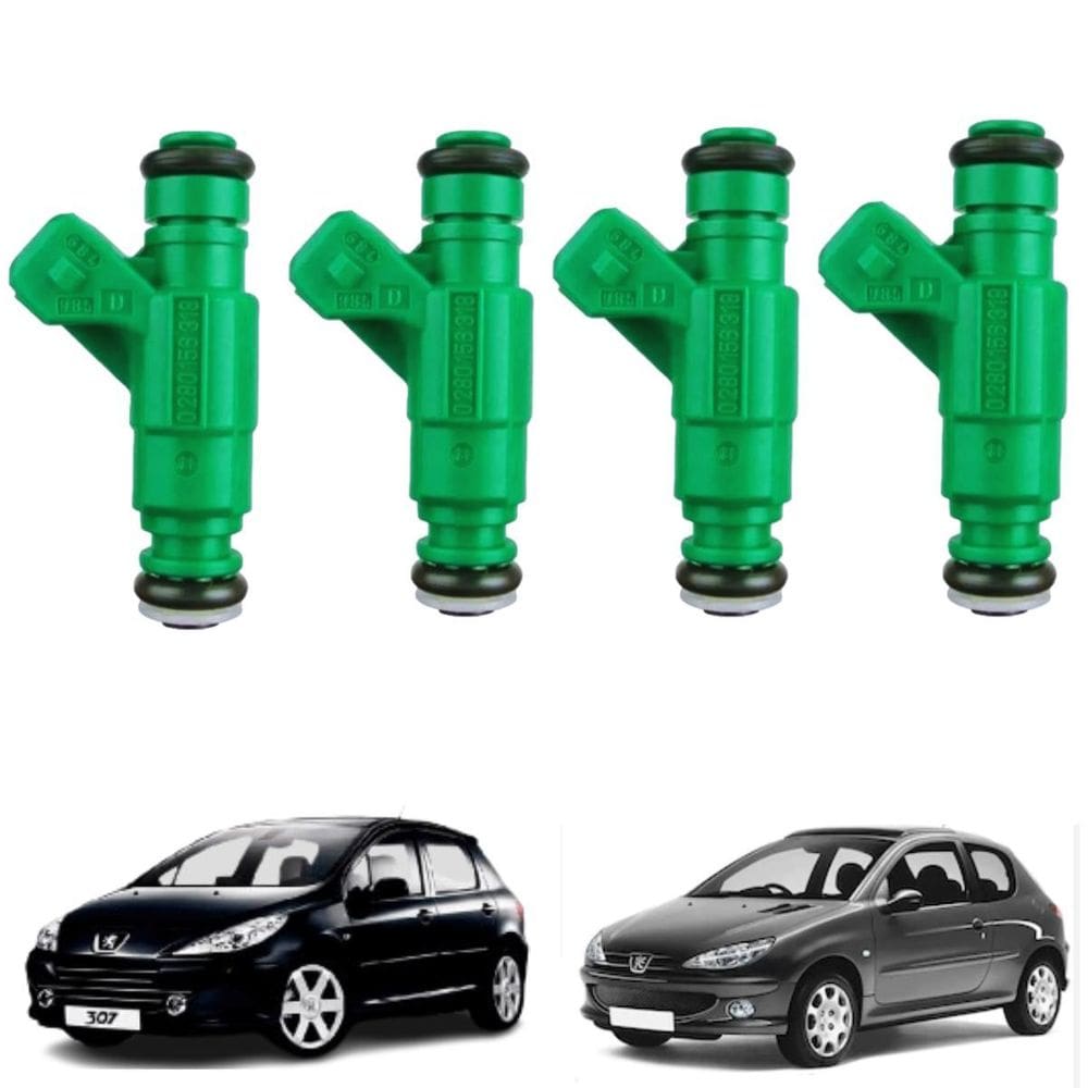 4 Bicos Injetores Peugeot 206 307 1.6 8V 16V Stbj6318 Stoss
