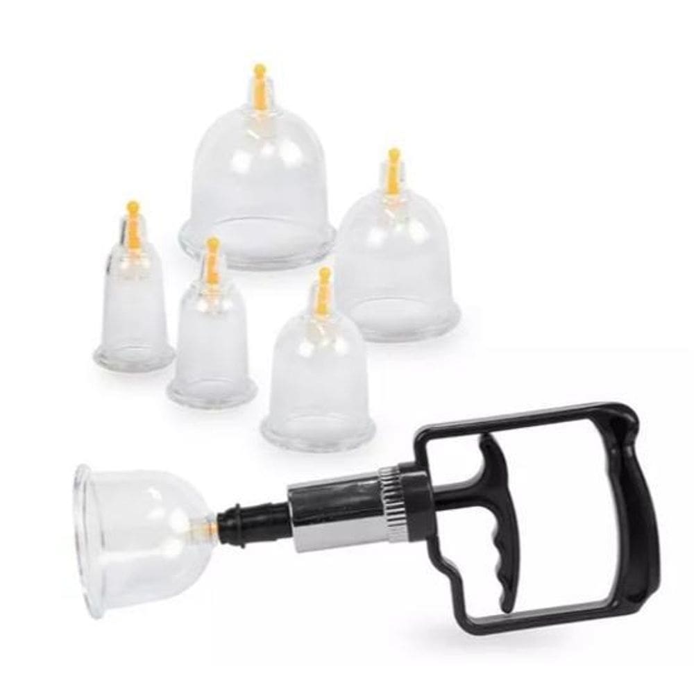 Kit Ventosa Para Fisioterapia Luxo Com 06 Pecas Estek
