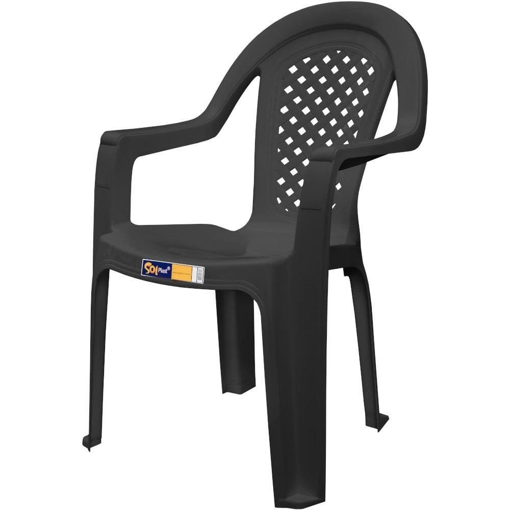 Cadeira Plástica Com Braços Solplast Jacarecica
