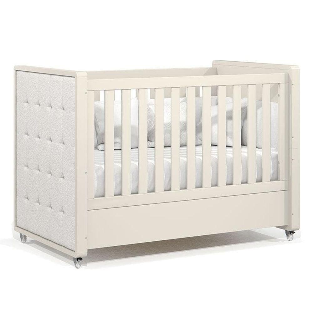 Berço Americano Tutto New Off White Com Capitonê New Boucle - Matic